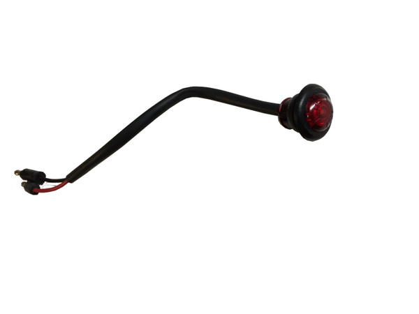 Red Bullet Style Marker Light with Grommet and Pigtail