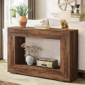Modern Farmhouse 47-inch Long Entryway Console Table in Rustic Brown Wood Finish Q280-RBFCSWE11953926 Modern Farmhouse 47-inch Long Entryway Console Table in Rustic Brown Wood Finish Q280-RBFCSWE11953926