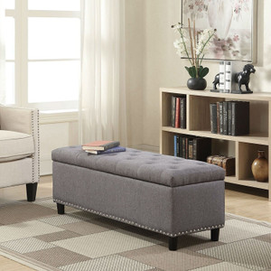 Grey Linen 48-inch Bedroom Storage Ottoman Bench Footrest Q280-BRGCTO159821 Grey Linen 48-inch Bedroom Storage Ottoman Bench Footrest Q280-BRGCTO159821