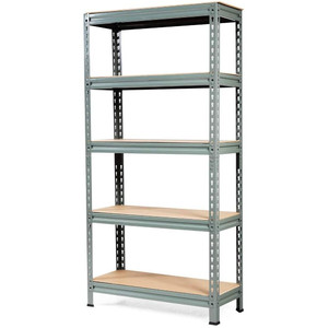 Heavy Duty 60 inch Adjustable 5-Shelf Metal Storage Rack in Gray Q280-GRAAB6088 Heavy Duty 60 inch Adjustable 5-Shelf Metal Storage Rack in Gray Q280-GRAAB6088