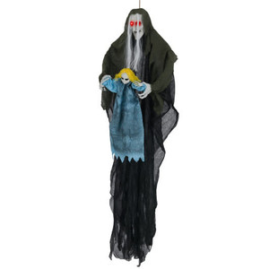 Hanging Halloween Decoration Sound-Activated Witch Holding Ghost Girl with Spooky Sounds B593-CM25237 Hanging Halloween Decoration Sound-Activated Witch Holding Ghost Girl with Spooky Sounds B593-CM25237