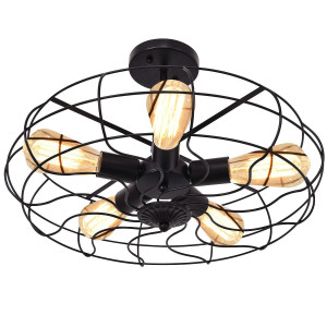 5 Light Modern Black Iron Sphere Modern Chandelier Q280-AB6LCIC2808