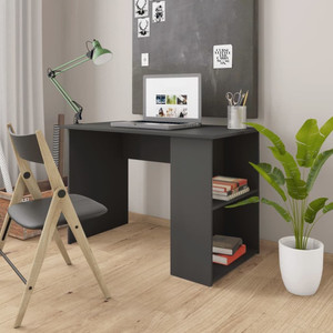 Desk Gray Engineered Wood Medium Desk Rectangular Modern A949-800578
