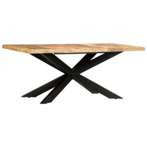  Dining Table 70.9"x35.4"x29.9" Solid Rough Mango Wood A949-285963