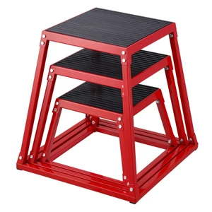  Plyometric Jump Boxes, 12/18/24 Inch Plyo Box, Platform and Jumping Agility Box, Anti-Slip Fitness E415-TXTD12YC18YCTKAZTV0