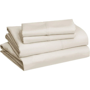 King Ivory 100-Percent Egyptian Cotton 1000 Thread Count 4-Piece Sheet Set Q280-KNVECS585034519