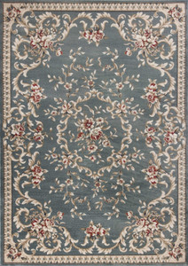 3' X 5' Slate Blue Floral Area Rug N270-353448