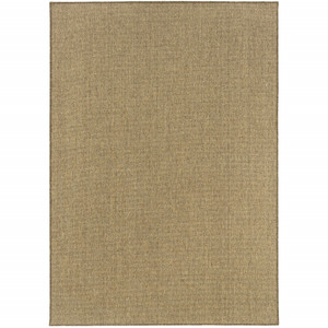 8' X 11' Tan Stain Resistant Indoor Outdoor Area Rug N270-506898