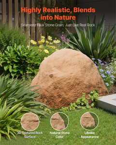 Faux Rock Cover, Outdoor Fake Rock Well Pump Cover, Realistic Natural Texture, Lightweight & Weathe E415-KXYSZBGZTYXZ9H2TC001V0