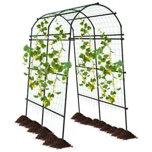 Costway 1 PCS 7.5FT Garden Arch Trellis Outdoor Plant Support Archway for Climbing Vine Flower - Co D681-walmart-GT4076DK-1