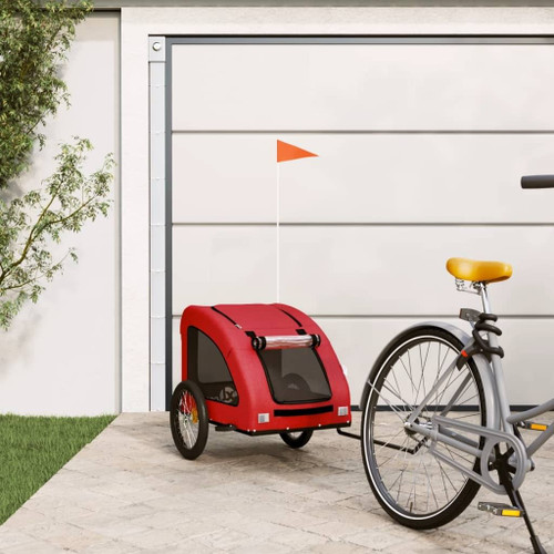 Pet Bike Trailer Red Oxford fabric Collapsible Bike Trailer A949-93964