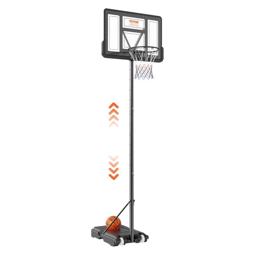 Basketball Hoop, 4-10 ft Adjustable Height Portable Backboard System, 44 inch Basketball Hoop & Goa E415-LQK44CKWDJ00OBGUSV0