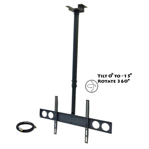 MegaMounts Heavy Duty Tilting Ceiling Televeision Mount for 37" to 70" LCD, LED and Plasma Televisi D970-CMC-348-BNDL