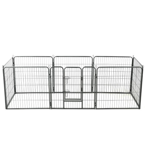 Dog Playpen Black Powder-coated steel 31.5x31.5 in per panel A949-170571