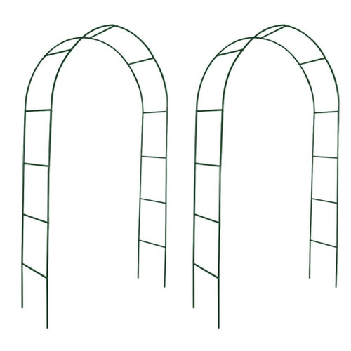 Garden Arch Dark Green Iron 2 pieces Durable Garden Arch A949-40776