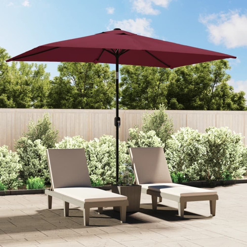 Garden Parasol Bordeaux Red Polyester fabric, Steel pole Medium A949-44503