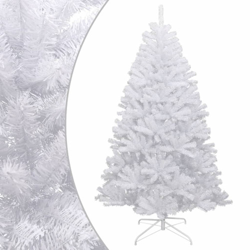 Artificial Hinged Christmas Tree White PVC 70.9 in A949-356774