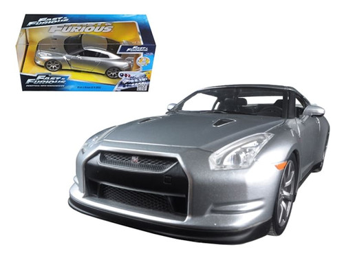 Brian's Nissan GT-R (R35) Silver "Fast & Furious" Movie 1/24 Diecast Model Car by Jada F977-97212