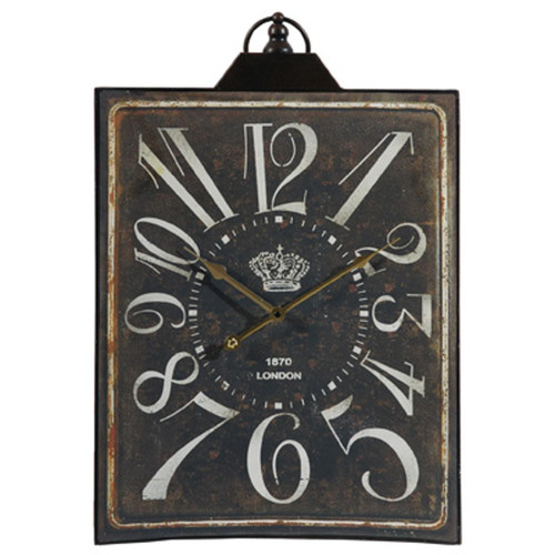 Vintage Style Black and White Iron Wall Clock N270-401290