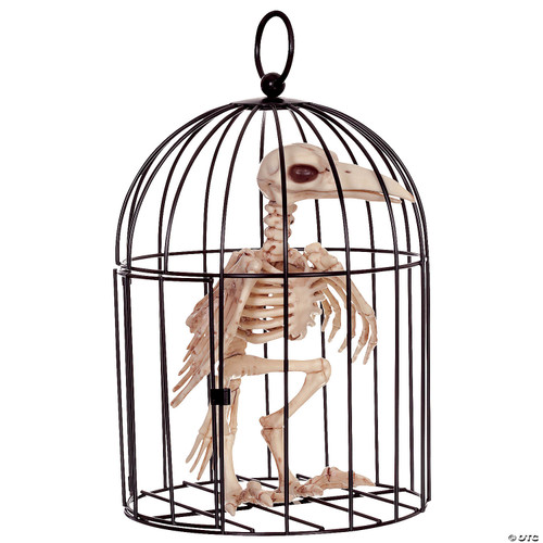 Skeleton crow in cage M680-SEZ53042