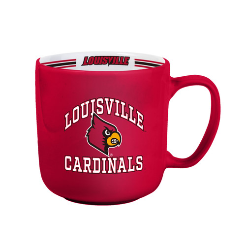 Louisville Cardinals Coffee Mug 15oz Stripe Design Z157-9738115356
