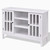 White Wood Sofa Table Console Cabinet with Tempered Glass Panel Doors Q280-WTSCA115952904
