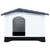 Dog House Grey, White, Black Polypropylene Small A949-152230