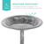 Outdoor Weather Resistant Polyresin Bird Bath in Rustic Aged Silver Finish Q280-PGBCSL40139258