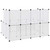 Animal Cage Transparent, White PP plastic, Steel Large A949-340570