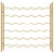 Wine Rack for 36 Bottles Gold Metal A949-340911