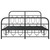 Bed Frame Black Steel Full Bed Frame Rectangular Modern A949-377137