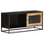 TV Cabinet Black, Brown Rough Mango Wood, Iron, MDF Medium A949-323150