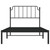 Bed Frame Black Powder-Coated Steel Twin Bed Frame Rectangular A949-373882