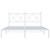 Bed Frame White Powder-Coated Steel King Size Modern Bed Frame A949-376553