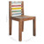 Dining Chair Set of 4 Multicolour Solid reclaimed wood Standard A949-326180