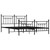 Bed Frame Black Powder-Coated Steel 72 x 84 in Bed Frame A949-353560