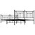 Bed Frame Black Powder-Coated Steel 72 x 84 in Bed Frame A949-353560