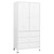 Wardrobe White Metal 35.4 x 19.7 x 70.9 in Wardrobe Rectangular A949-339614