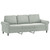 3-seater Sofa Light grey Velvet (100% polyester), metal, textilene A949-3200955