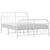 Bed Frame White Steel Double Bed Bed Frame Rectangular A949-353701