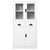 Office Cabinet White Steel and tempered glass 35.4 x 15.7 x 70.9 in A949-336421