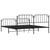 Bed Frame Black Powder-Coated Steel Full Bed Frame Rectangular A949-373911