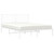 Bed Frame White Steel King Size 59 x 79 in Bed Frame A949-374488