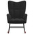 Rocking Chair Black Velvet (100% polyester), solid rubberwood, steel A949-328145
