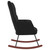 Rocking Chair Black Velvet (100% polyester), solid rubberwood, steel A949-328145