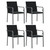 Garden Chair Set of 4 Black A949-3187075