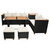 Outdoor Dining Set Black with cream white cushions A949-43004