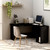 Corner Desk High gloss black Engineered wood 47.2x55.1x29.5 in A949-800754