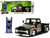 1956 Ford F-100 Pickup Truck Matt Black and Champagne with Flames with Extra Wheels "Just Trucks" S F977-34026