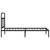 Bed Frame Black Powder-Coated Steel Twin Bed Frame Rectangular A949-352572